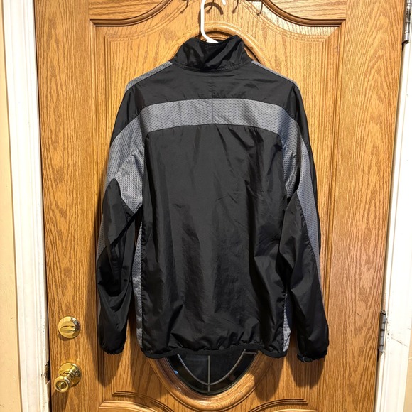 Nike Men's Black Gray Pullover Windbreaker Jacket Medium Athletic Lightweight - Picture 2 of 7